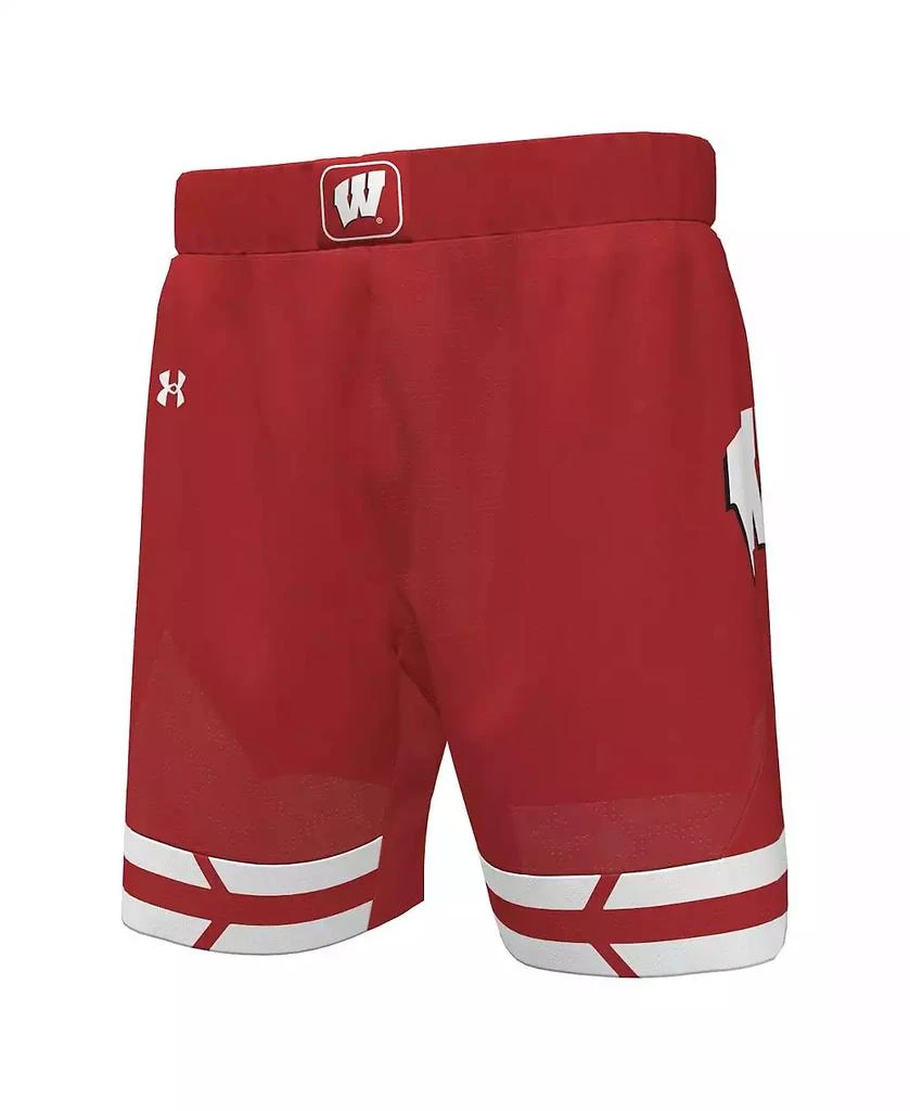 Under Armour Men's Red Wisconsin Badgers Replica Basketball Shorts 3