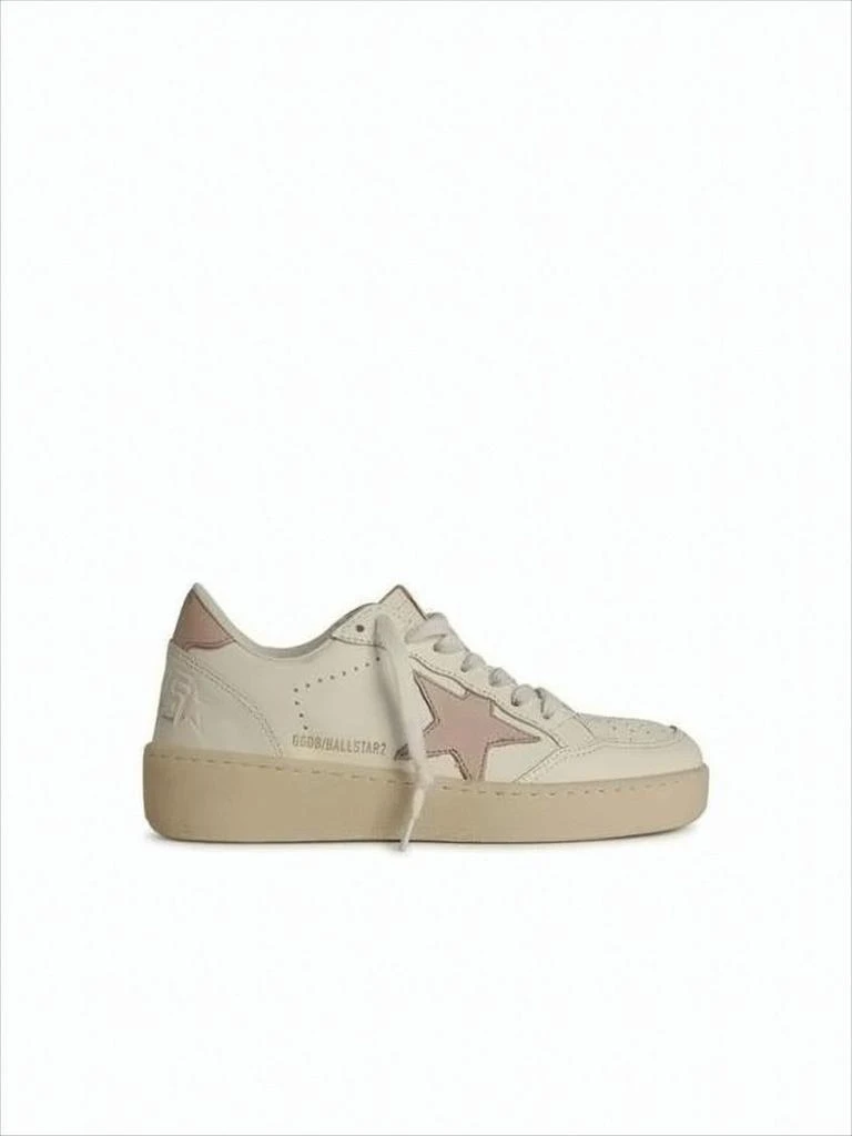 Golden Goose Smooth Leather Low-Top Sneakers with Vintage Finish