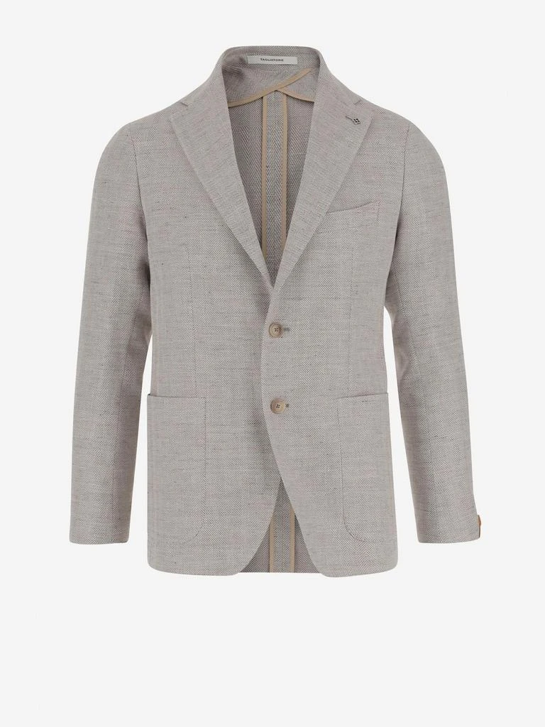 TAGLIATORE Tagliatore Herringbone Blazer Jacket 1
