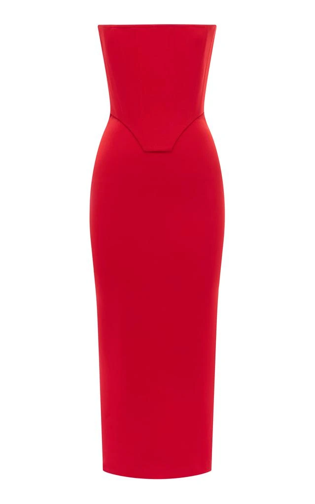 Shop Alex Perry - Strapless Satin Crepe Corset Midi Dress - Red - UK 8 -  Moda Operandi on Sale at BeyondStyle  Get 50% Off Alex Perry - Strapless  Satin Crepe