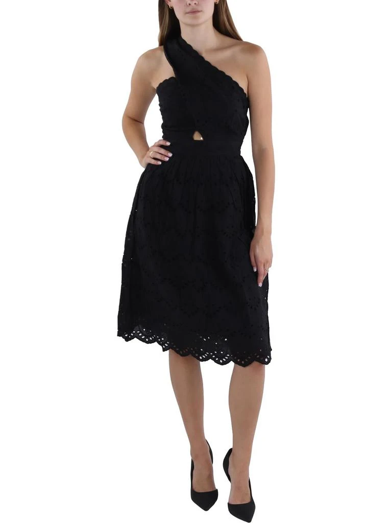 French Connection Appelona Womens One Shoulder Cutout Midi Dress 7