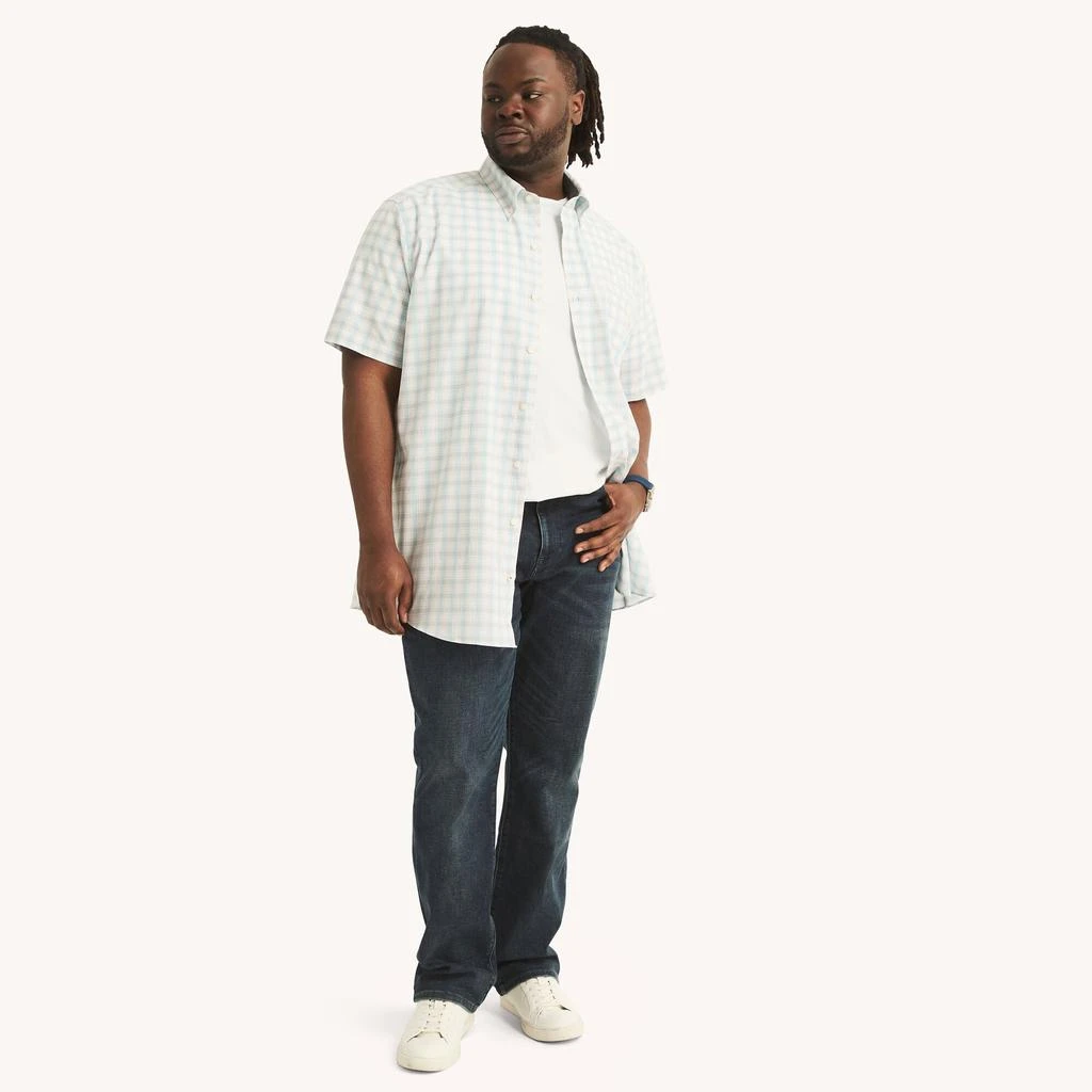 Nautica Mens Big & Tall Sustainably Crafted Classic Fit Plaid Short-Sleeve Shirt 3