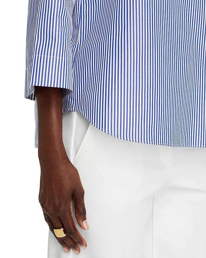 Lafayette 148 New York Bracelet Sleeve Popover Shirt 5