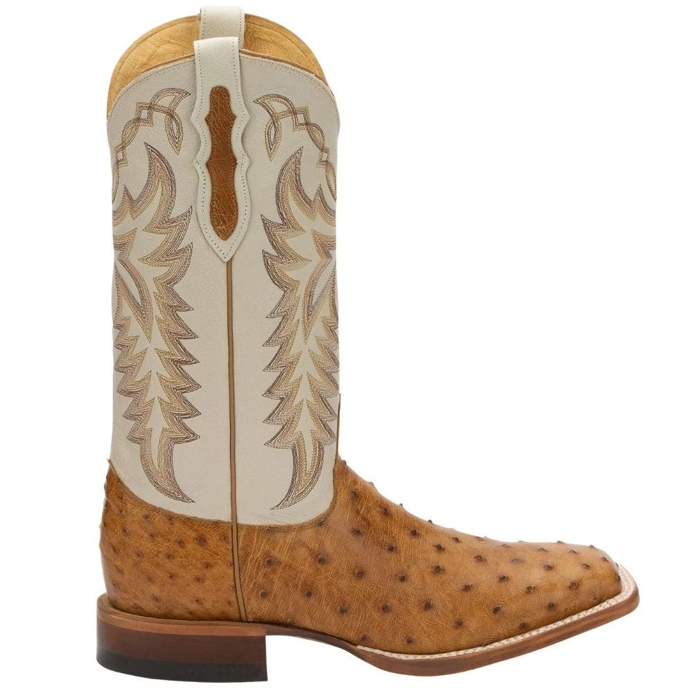 Justin Boots Pascoe Ostrich Square Toe Cowboy Boots 1