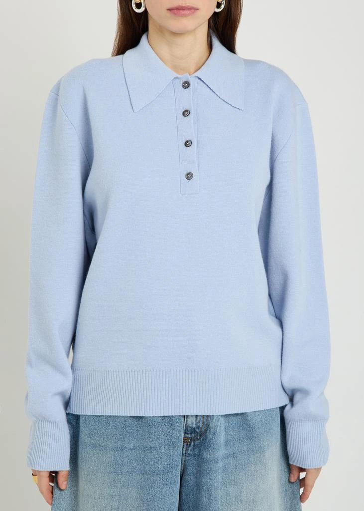 Rohe Compact wool and cashmere-blend polo top 2