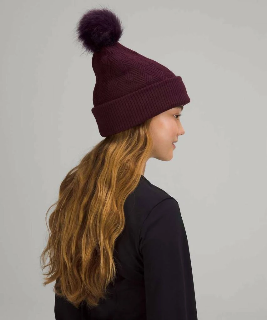 Lululemon Cable Knit Pom Beanie In Cassis 2