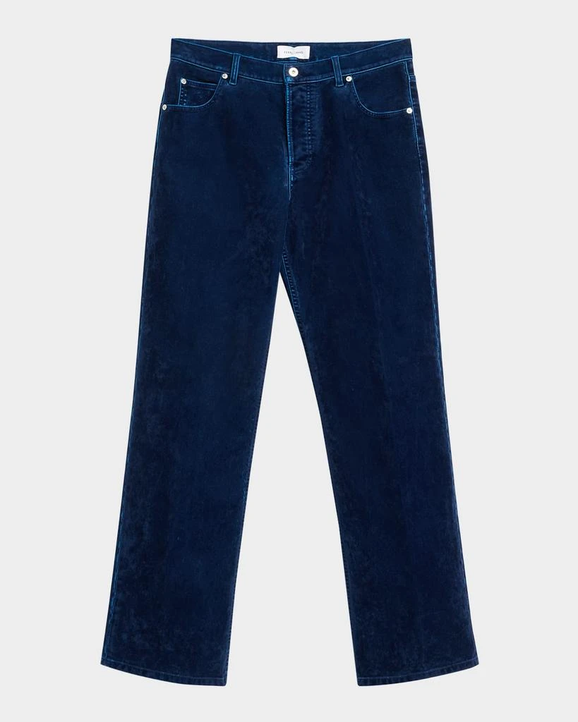 Salvatore Ferragamo Men's Flocked Velvet Denim Jeans 1