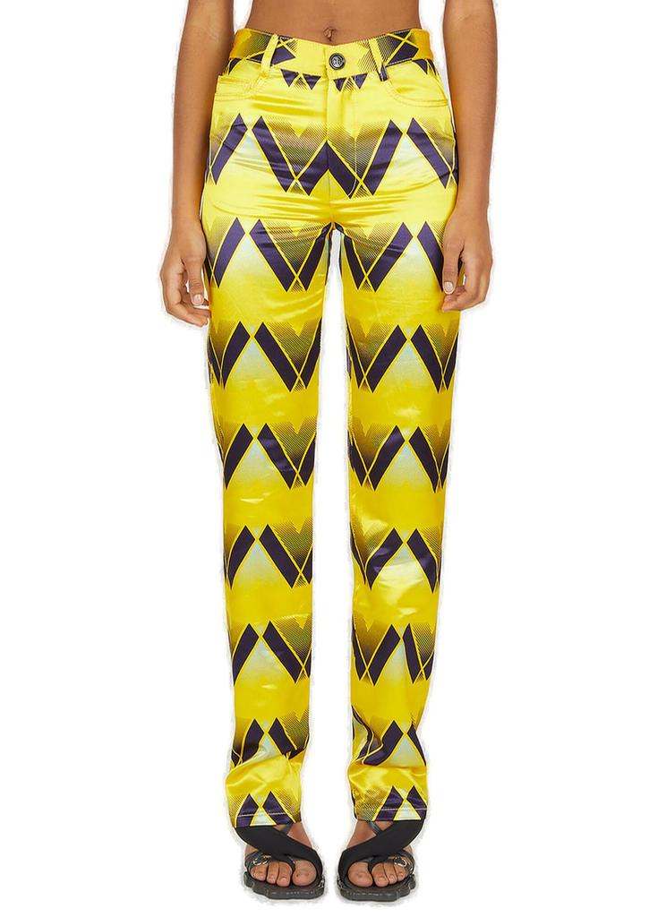 Meryll Rogge Meryll Rogge Graphic-Printed Satin Pants