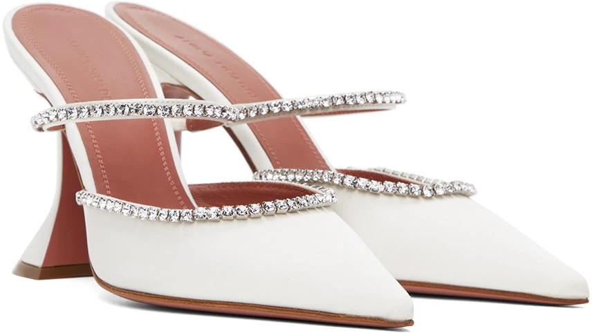 Amina Muaddi White Gilda Mules 4