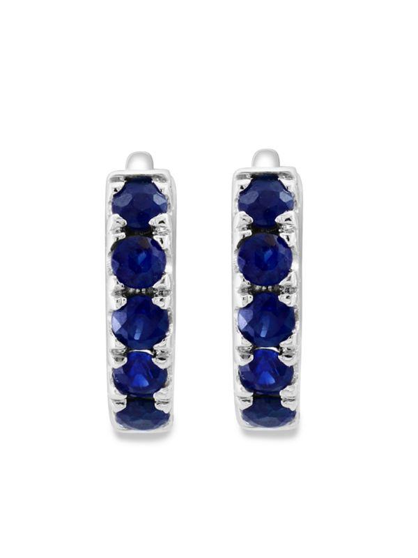 Effy Eny Sterling Silver & Sapphire Huggie Earrings