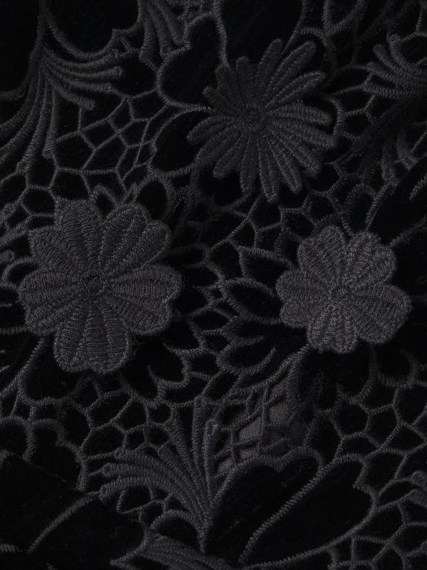 UNGARO Alexa Floral Velvet Midi-Dress 4