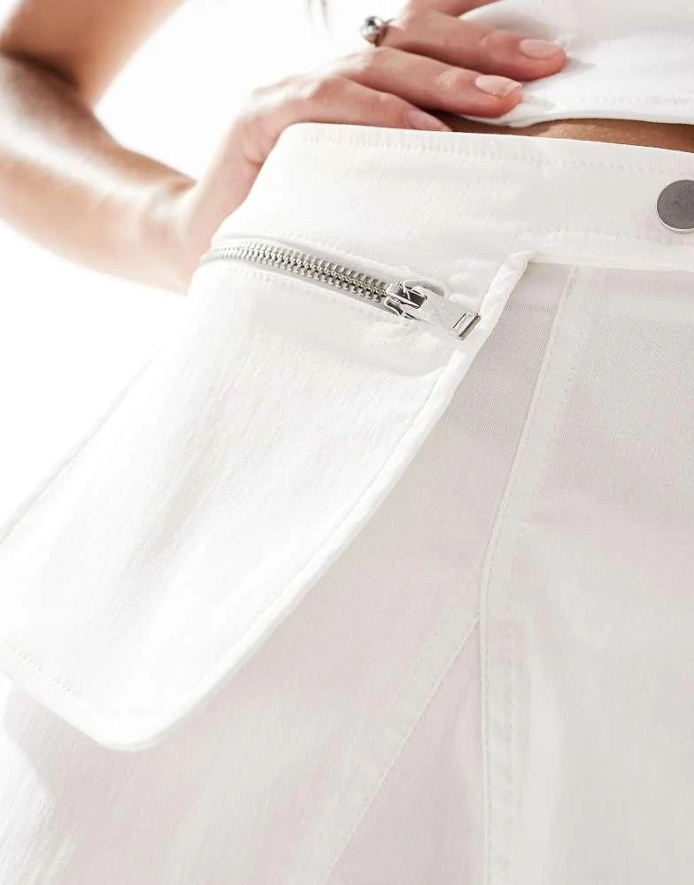 Mango Mango X Siedres stud pocket detail co-ord skirt in white 3