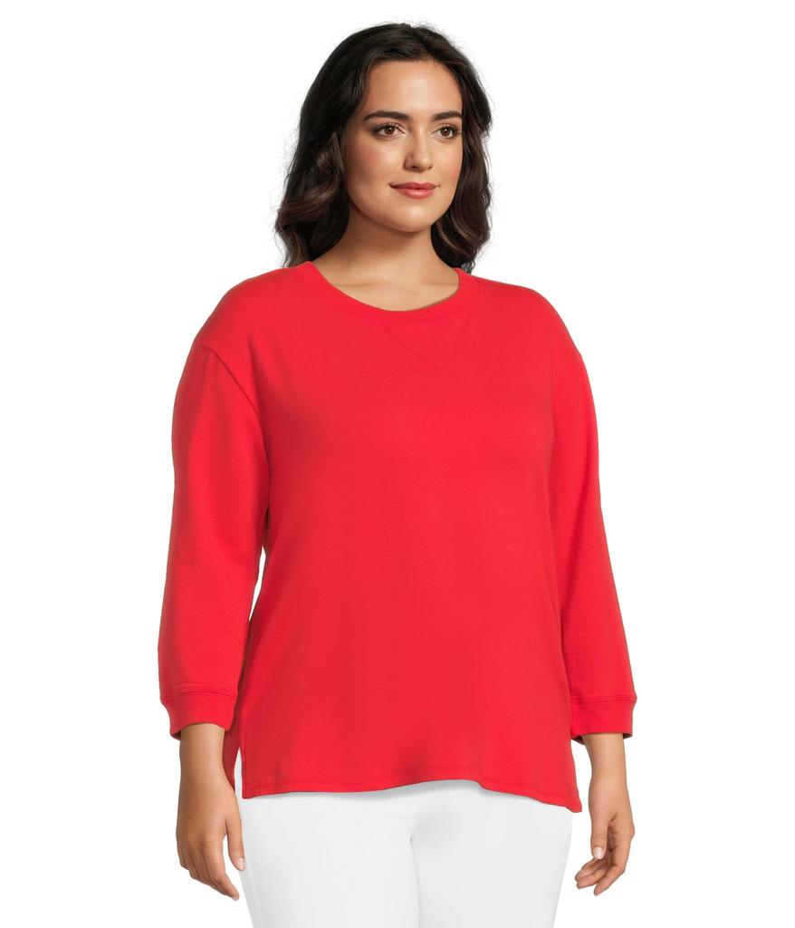 Mod-o-doc 3/4 Sleeve Hi-Lo Tunic with Side Slits
