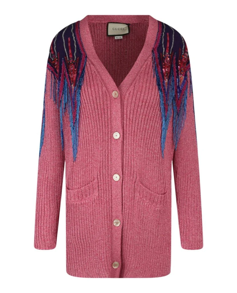 Gucci Sequin And Fringe Cardigan 1