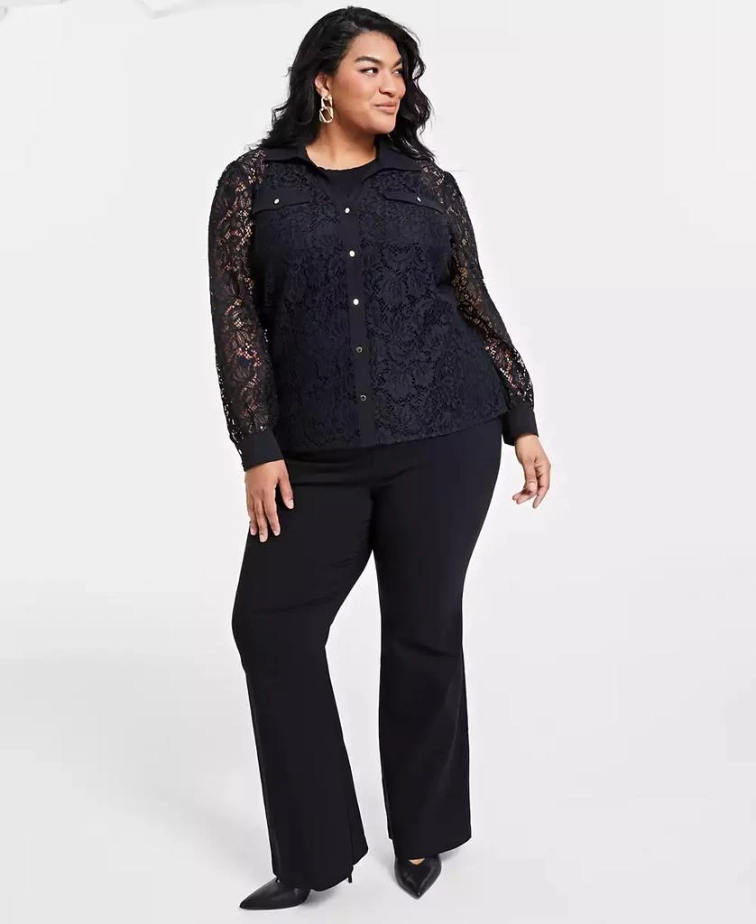 INC International Plus Size Lace Blouse, Created for Macy's 4