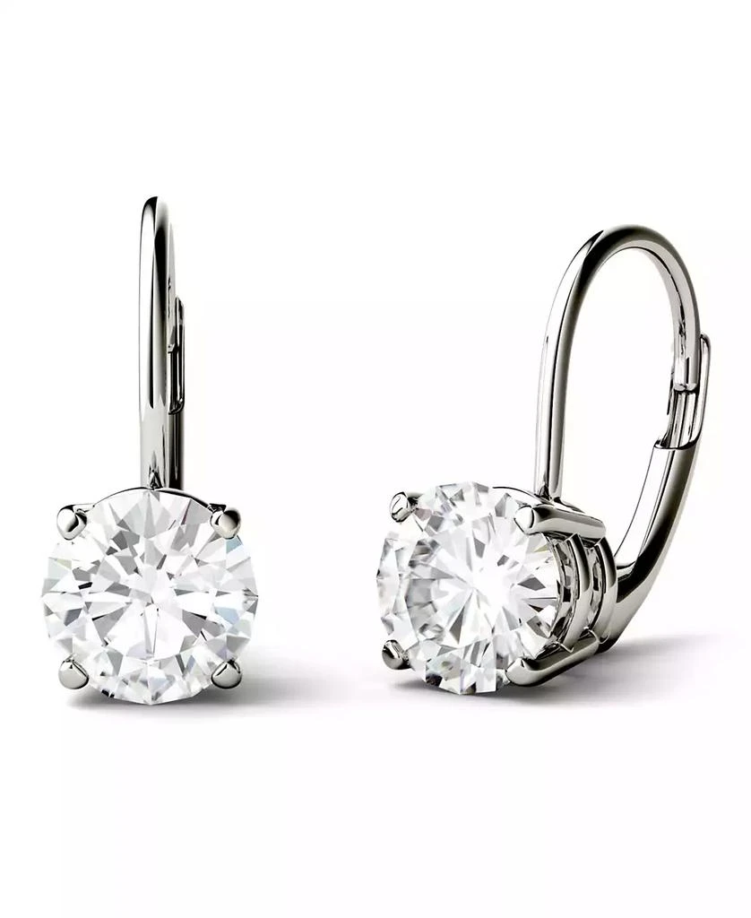 Charles & Colvard Moissanite Leverback Earrings (1 ct. t.w. Diamond Equivalent) in 14k white or yellow gold 3
