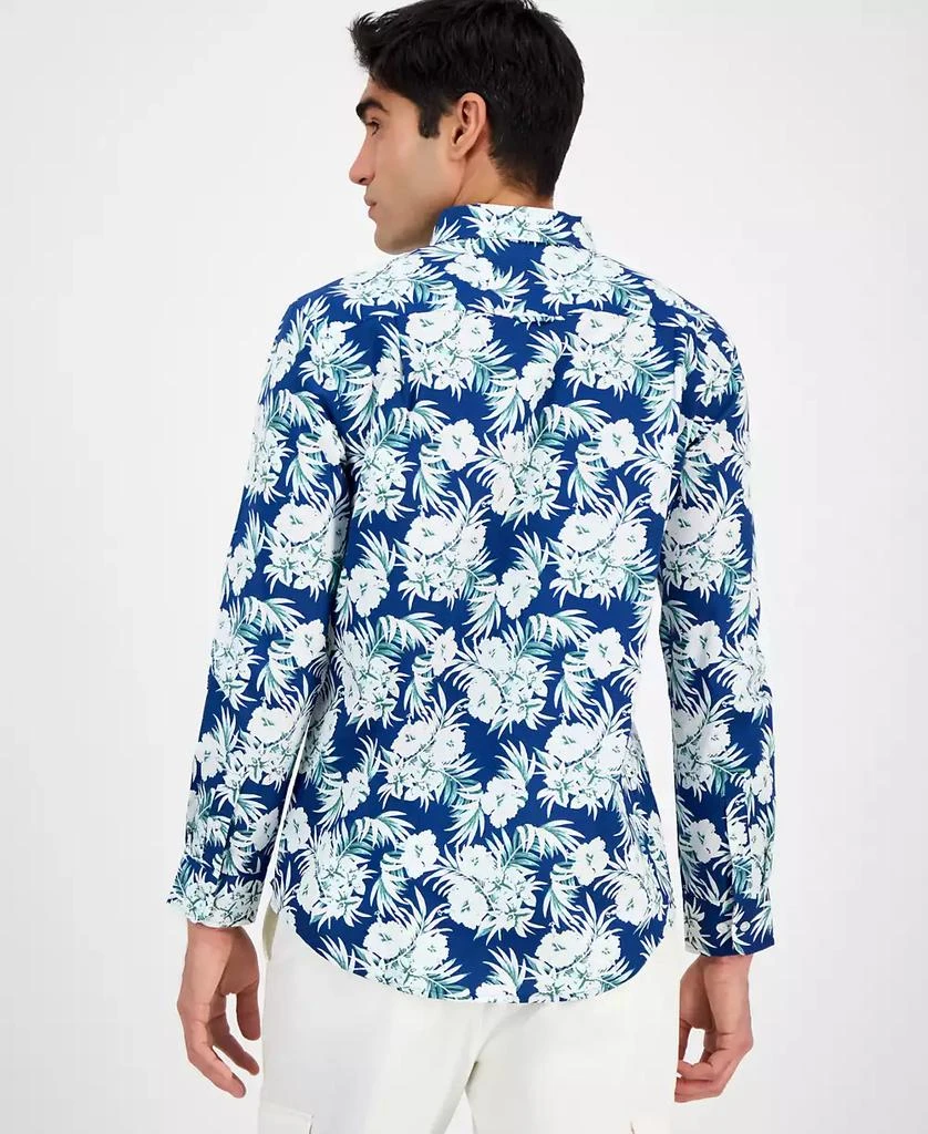 Club Room Men's Regular-Fit Stretch Floral Button-Down Poplin Shirt, Exclusively at Macy's 2