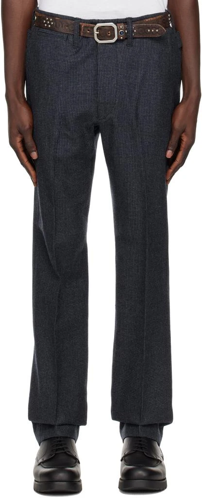 RRL Navy Houndstooth Officer’s Trousers 1