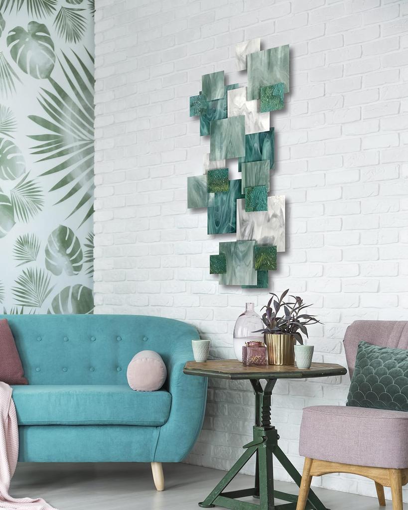 Karo Studios Coral Vertical Glass Wall Sculpture