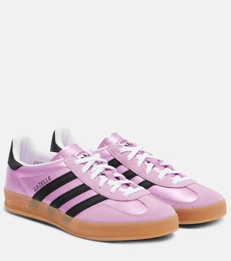 adidas gazelle silver green womens adidas Gazelle Bold Shoes - Women's - Purple / Wonder White / Gold main image 1