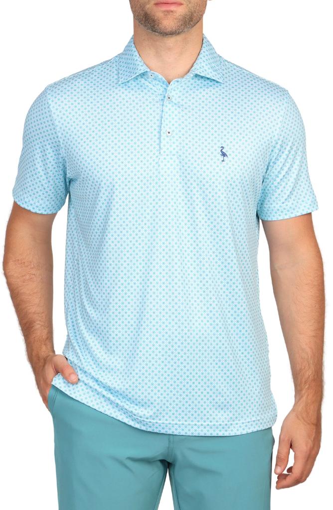 TailorByrd Floral Print Performance Polo