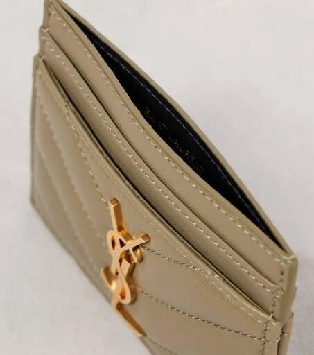 Yves Saint Laurent Cassandre metalassé leather card holder 2