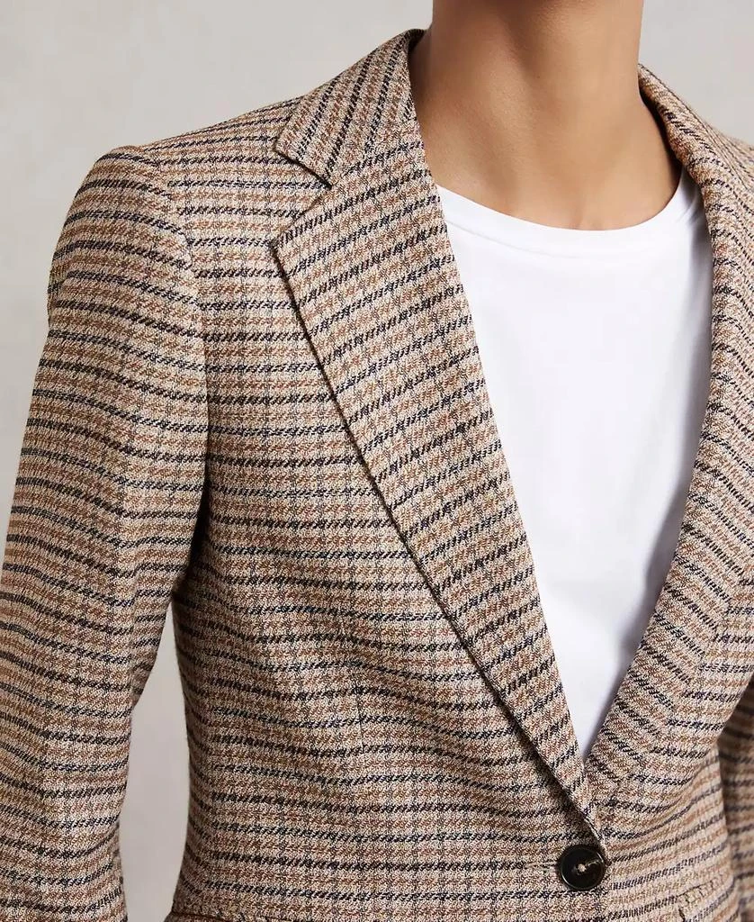 REISS Women's River Check Single-Breasted Blazer 3