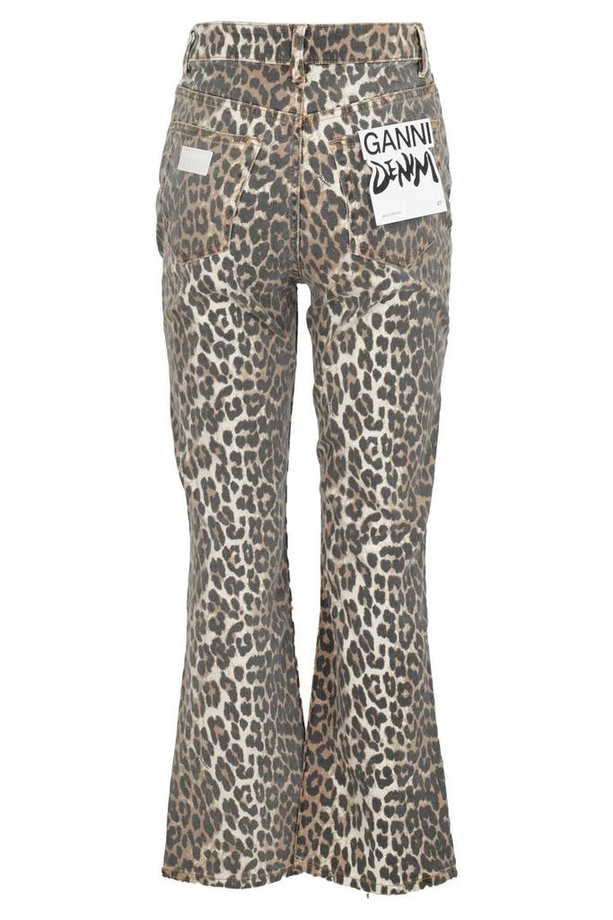 Ganni Ganni Leopard Printed Flared Jeans 2