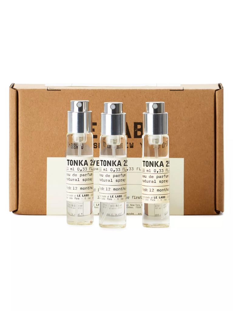 Le Labo Tonka 25 Eau de Parfum Natural Spray 3-Piece Travel Tube Refill Set