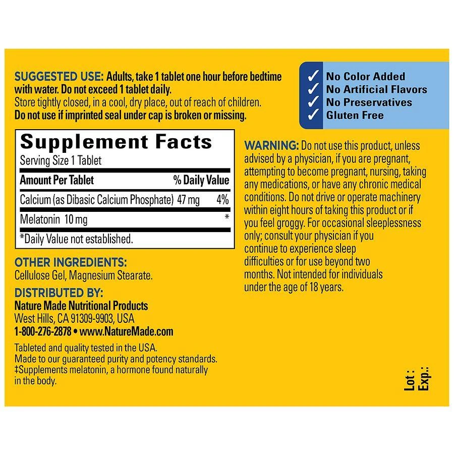 Nature Made Melatonin 10mg Extra Strength Tablets 4