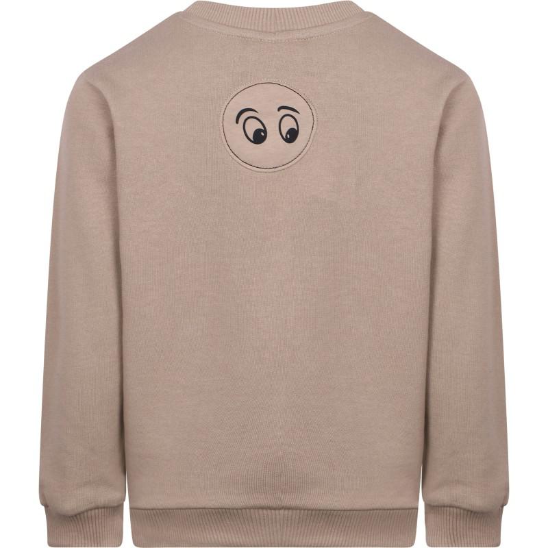 Loud Apparel Eyes print organic logo sweatshirt in light brown