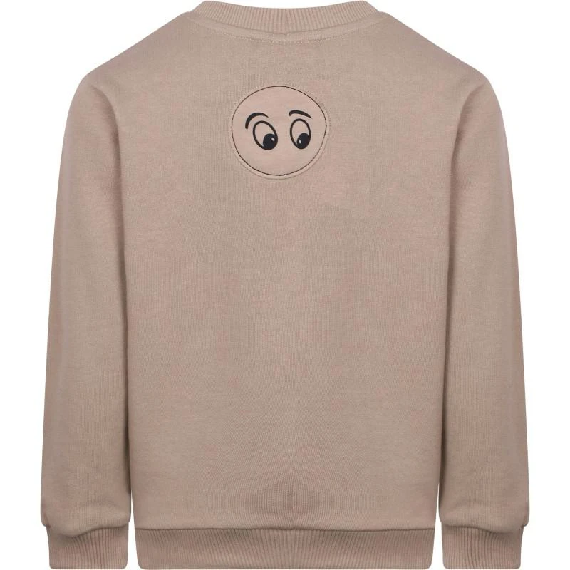 Loud Apparel Eyes print organic logo sweatshirt in light brown 2