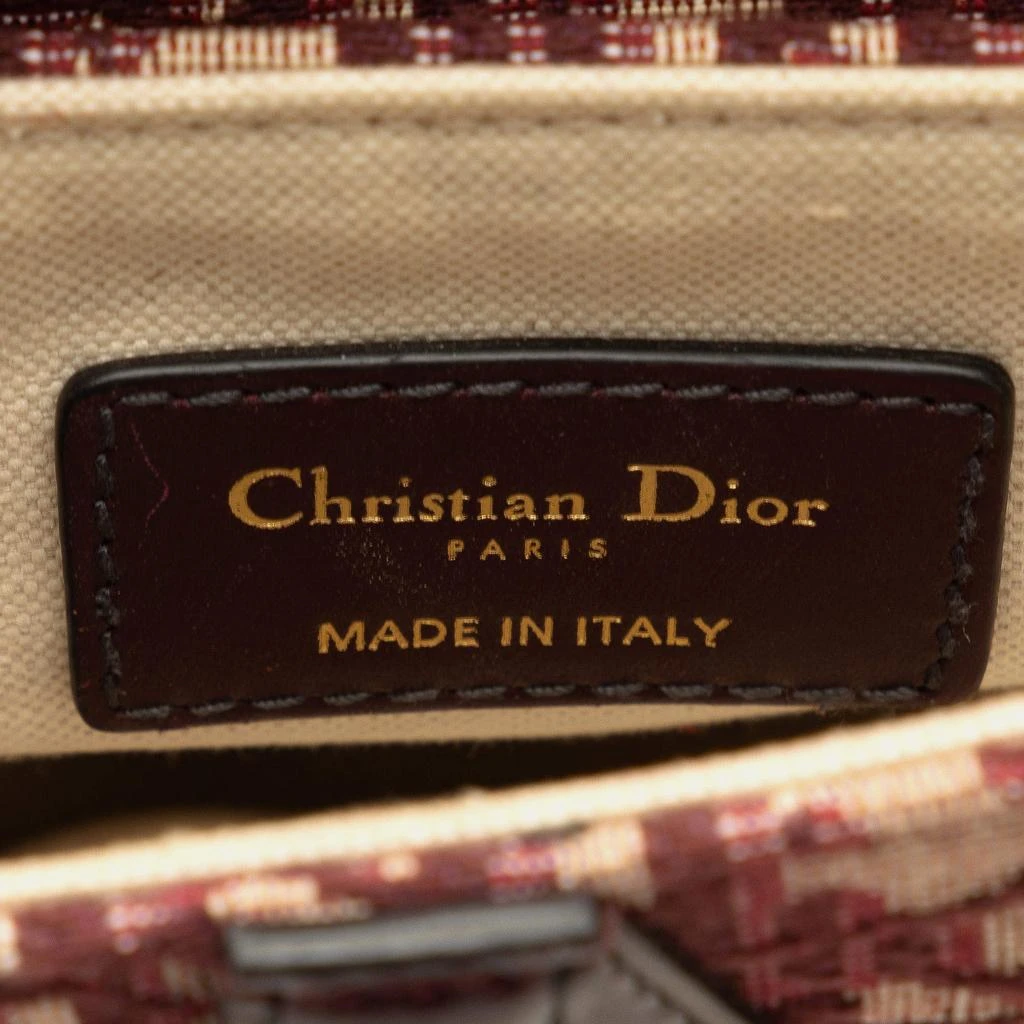 Dior Dior Red Mini Oblique Canvas Saddle Bag 6