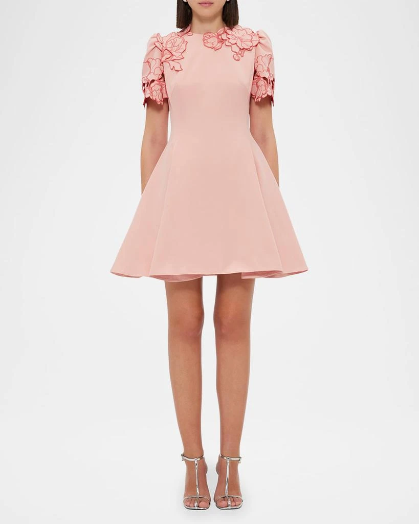 slim fit dress slacks Floral Lace Fit and Flare Dress with Satin Bow – Camille La Vie