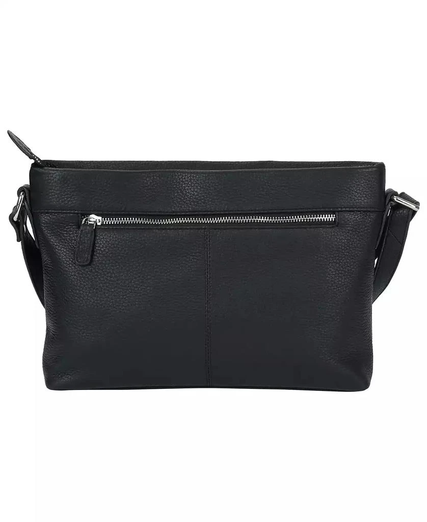 Mancini Leather Goods Pebble Loretta Leather Crossbody Handbag with Organizer 2