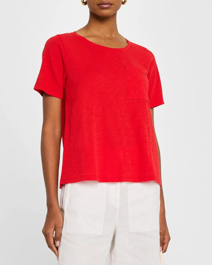 Eileen Fisher Missy Scoop-Neck Pocket Tee 4