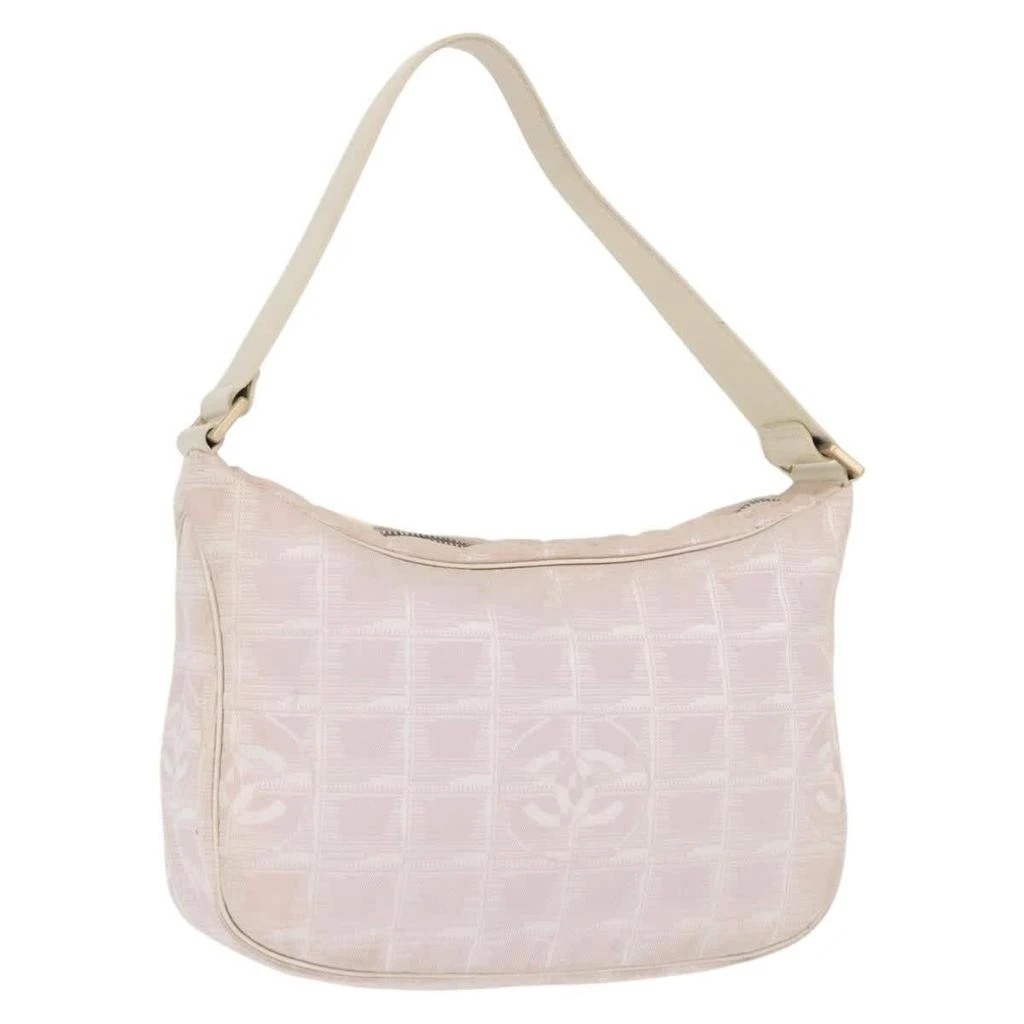 Chanel Travel Line Zip Hobo Nylon Nylon Handbag (Pre-Owned)