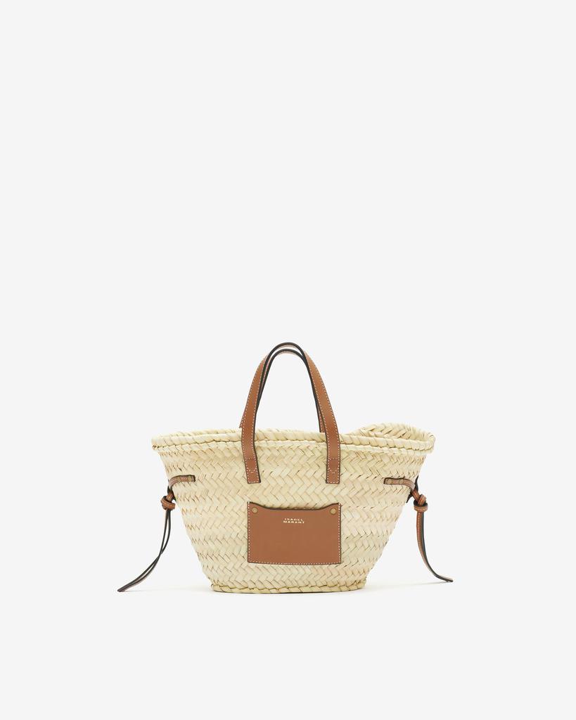 Isabel Marant ISABEL MARANT, CADIX MINI RAFFIA AND LEATHER BASKET BAG - Women - Orange - OneSize