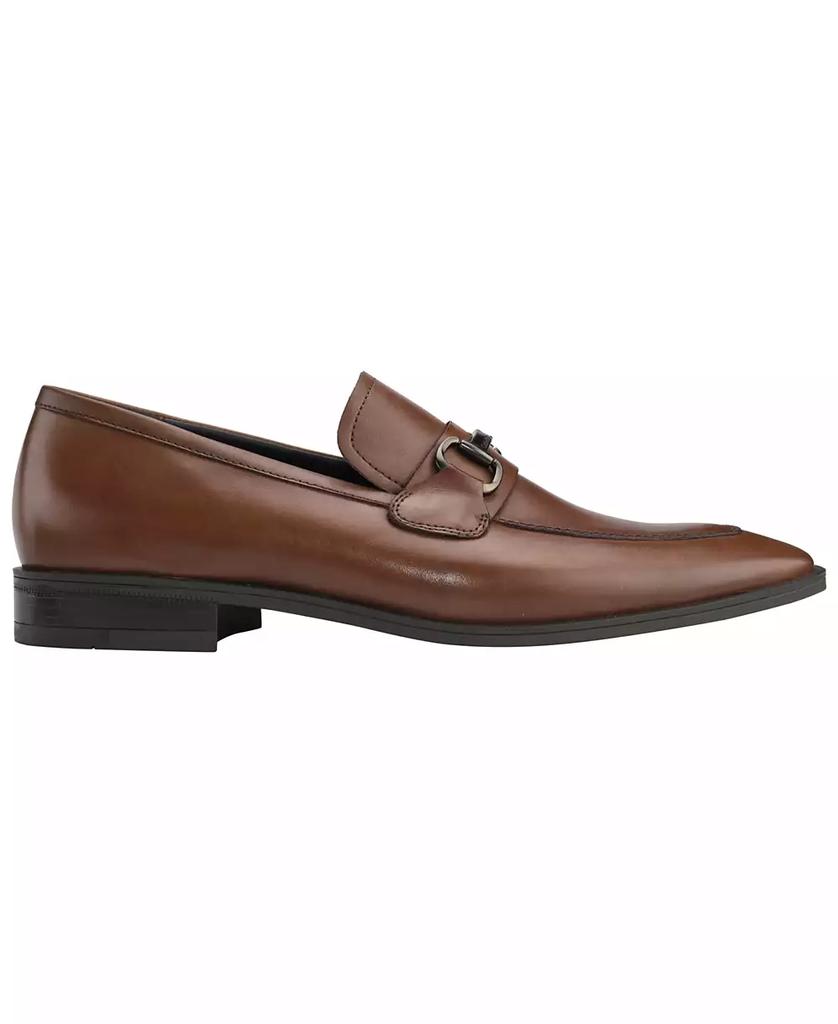 Calvin Klein Men s Malcome Slip on Dress Shoes Dark Tan Leather 11.5M Casual Shoes Free Shipping BeyondStyle