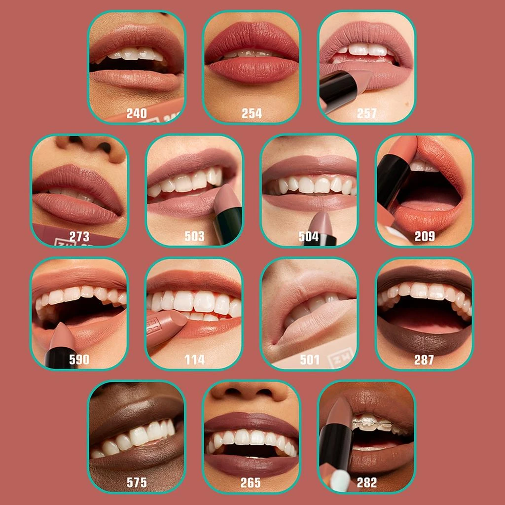 3Ina The Lipstick - 575 Classic Dark Brown by  for Women - 0.16 oz Lipstick 3
