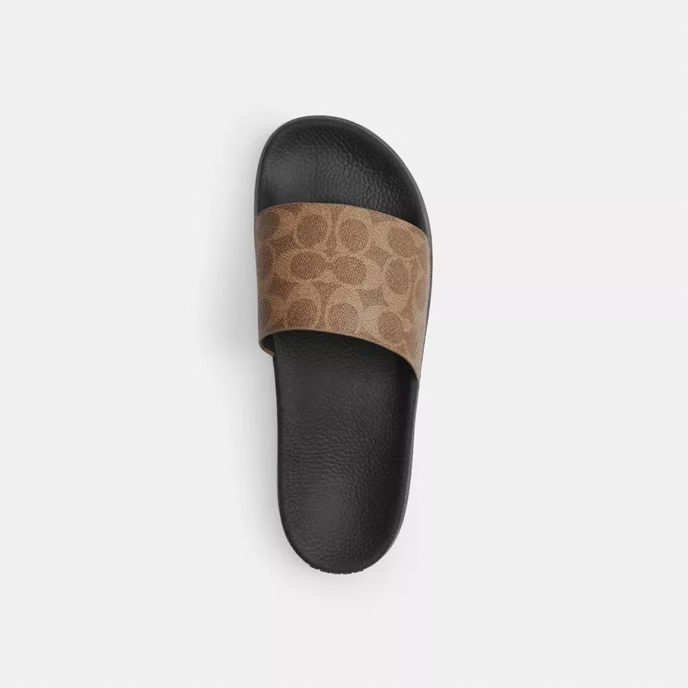 New! Udele Sport Slide In Signature Canvas Color: Tan Coach G3759 Udele Sport Slide In Signature Canvas Tan – Balilene main image 4