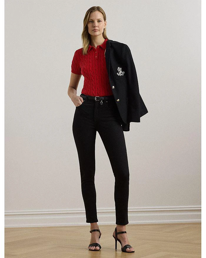 Ralph Lauren Cable Knit Cotton Polo Sweater 2