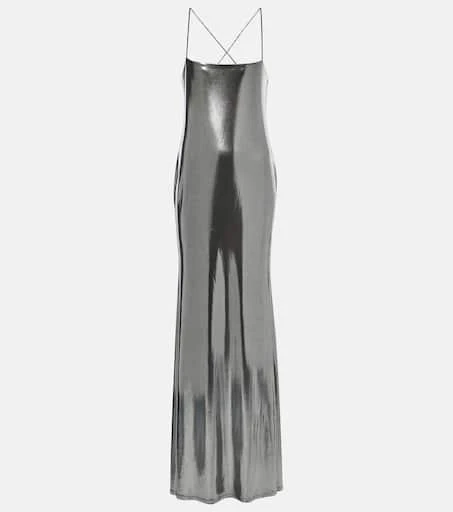 The Sei Metallic jersey gown 1