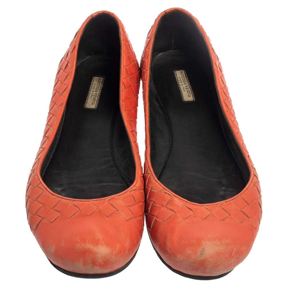 Bottega Veneta Bottega Veneta Orange Intrecciato Leather Ballet Flats Size 39 3