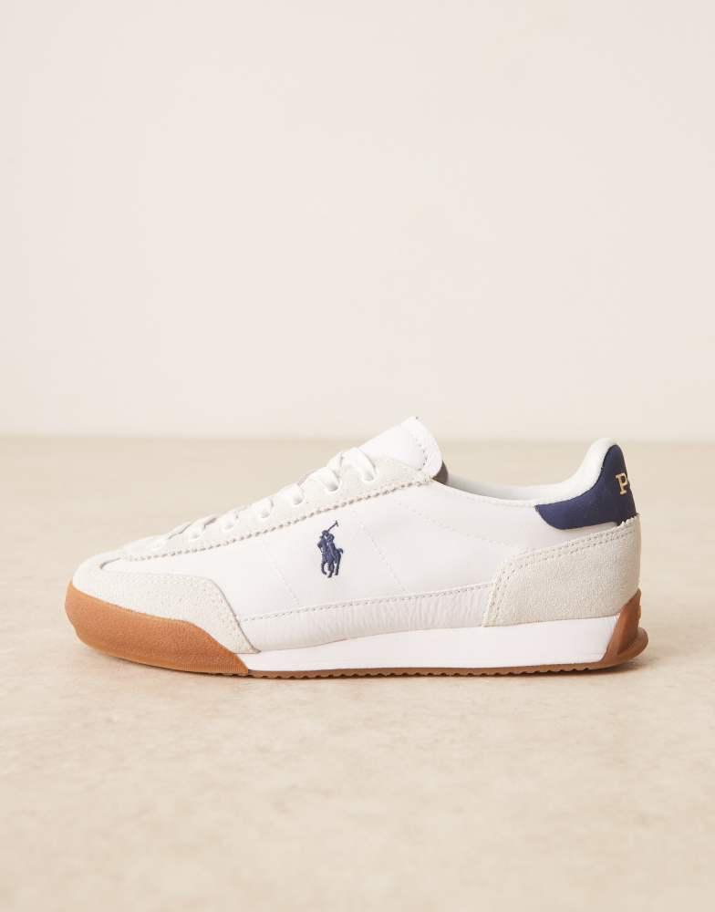 Ralph Lauren Polo Ralph Lauren Hester trainer in white with navy back tab and logo
