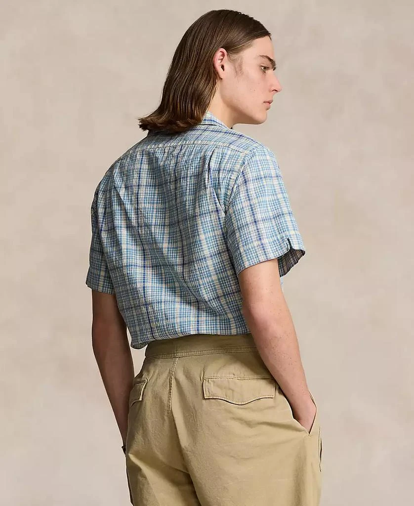 Ralph Lauren Men's Classic-Fit Plaid Linen-Blend Camp Shirt 2