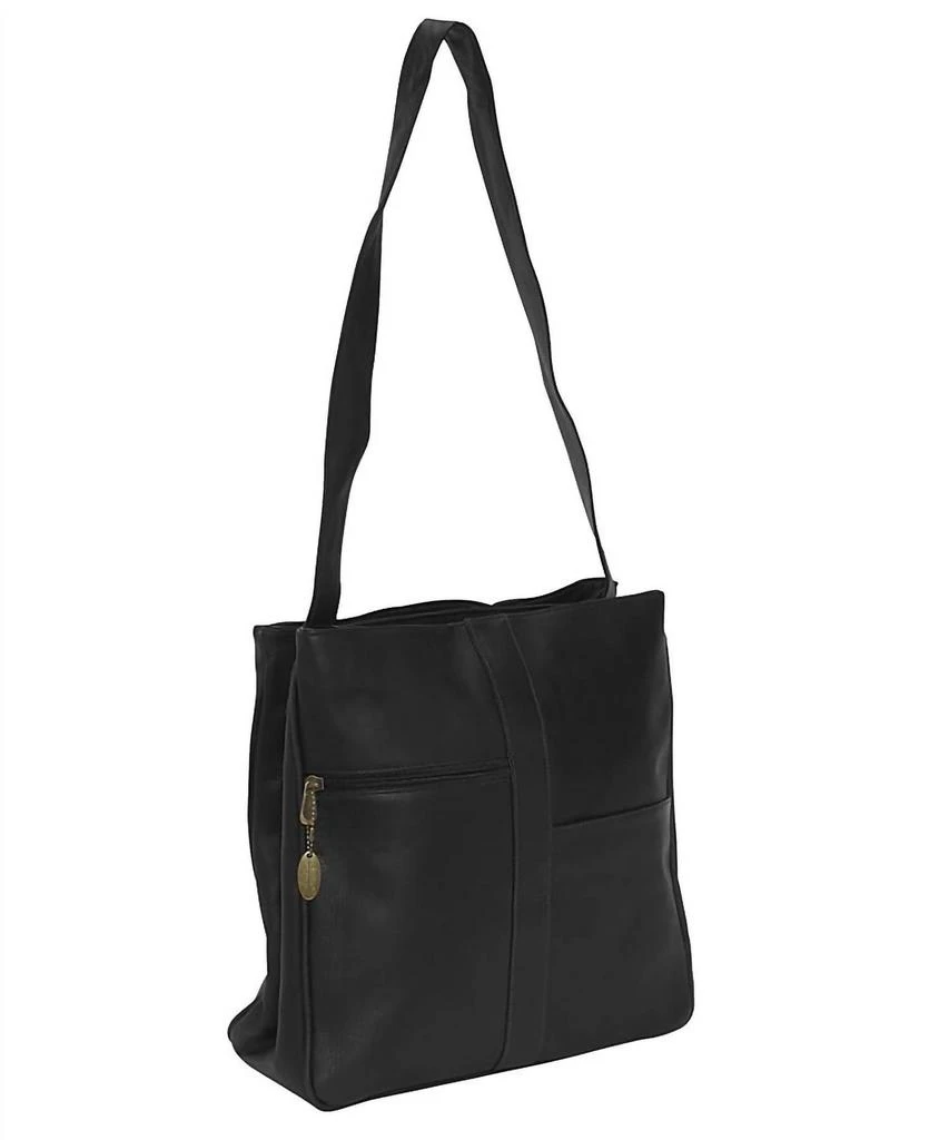 David King & Co Inc Double Top Zip Shoulder Bag In Black 4