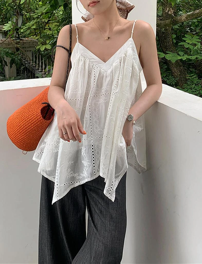 Pixie Market White Lace Scarf Top 7