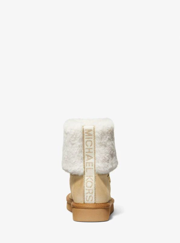 Michael Kors Julia Faux Fur Trim Metallic Leather Boot 3
