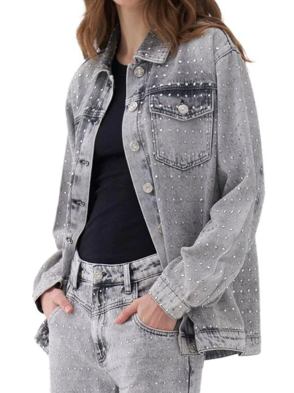 Nocturne Embellished Oversized Denim Jacket 3